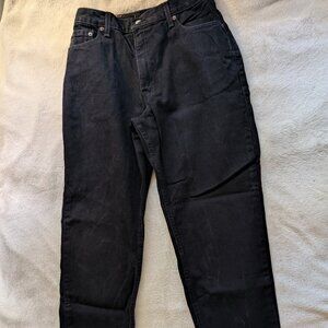 LEVIS WOMEN'S JEANS 550 12 M Relaxed Fit Tapered Leg Jean Long Pants Black Dark